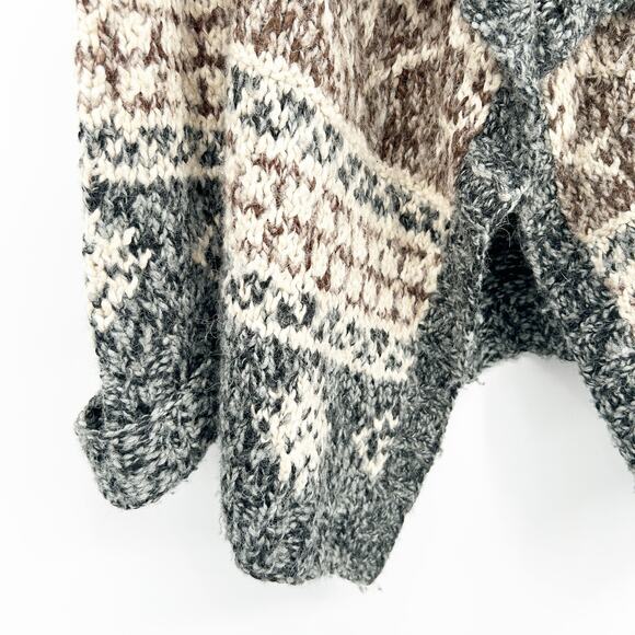 Eddie Bauer Womens Vintage Wool Alpaca Blend Hand Knit Cardigan Sweater Size S/M - Picture 5 of 7